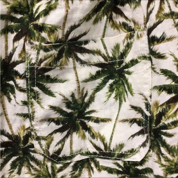 Briggs Shorts Tropical Palm Tree Print, Boho, Linen Blend Lightweight, Sz L - Picture 5 of 6